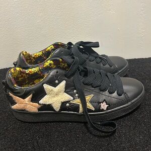 Coach Leather & chenille sneakers!